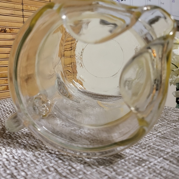 MCM Libbey Golden Wheat Harvest 2 Quart Glass Pitcher w/Ice Lip - Picture 5 of 5